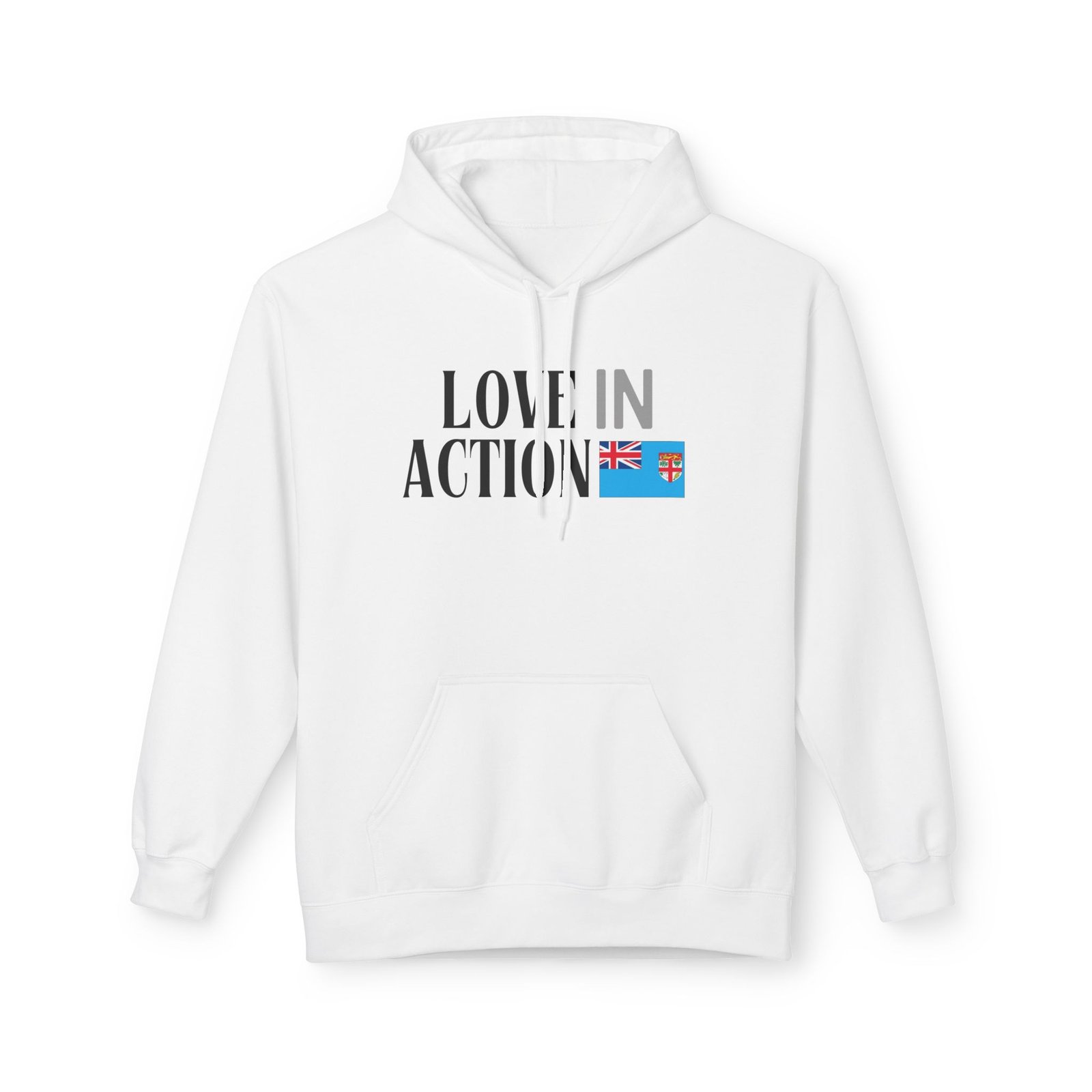 Love in Action Fleece Hoodie - Fiji