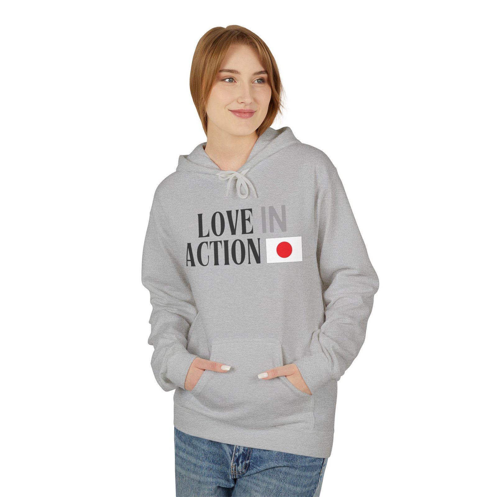Love in Action Fleece Hoodie - Japan - Image 7