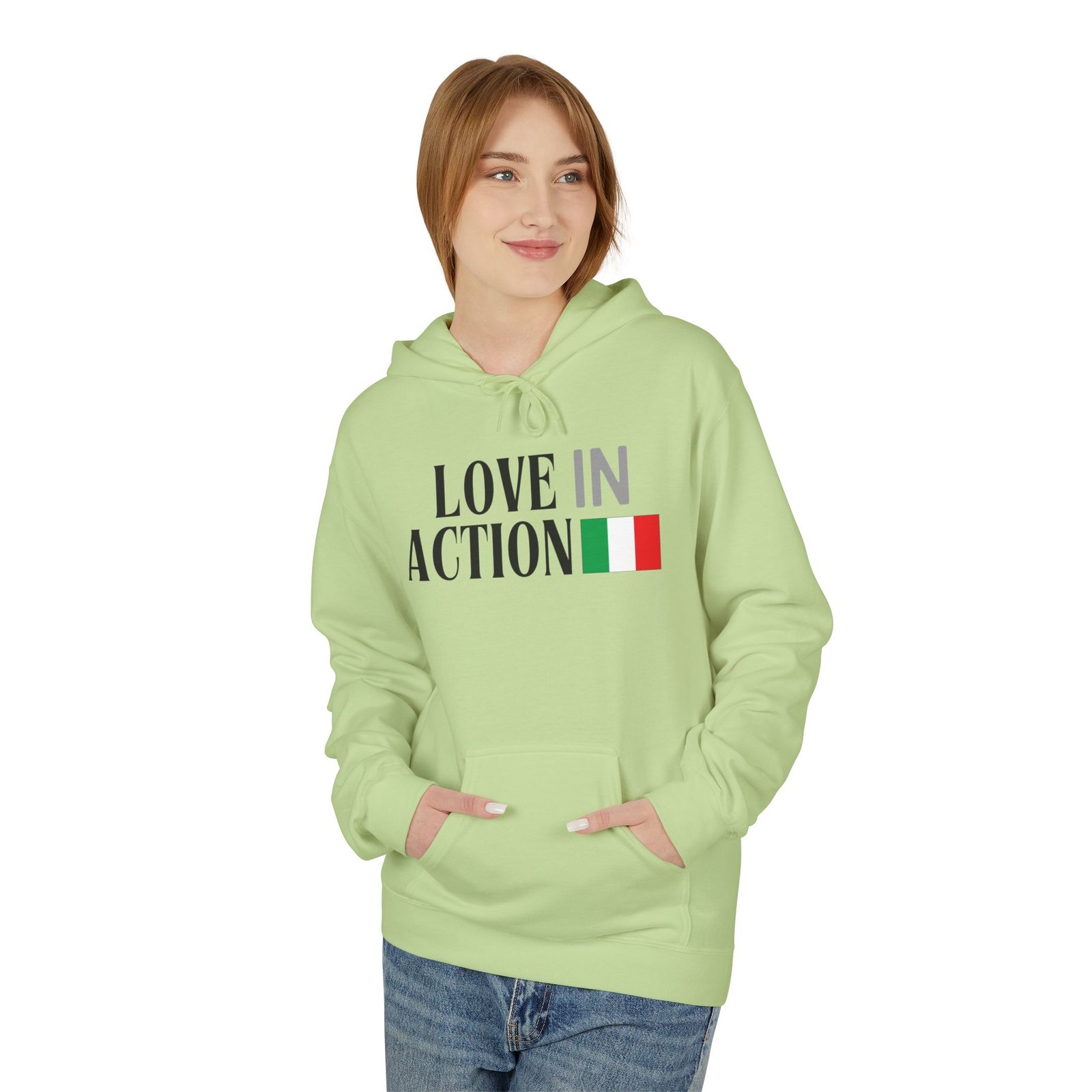 Love in Action Fleece Hoodie - Italy - Image 11