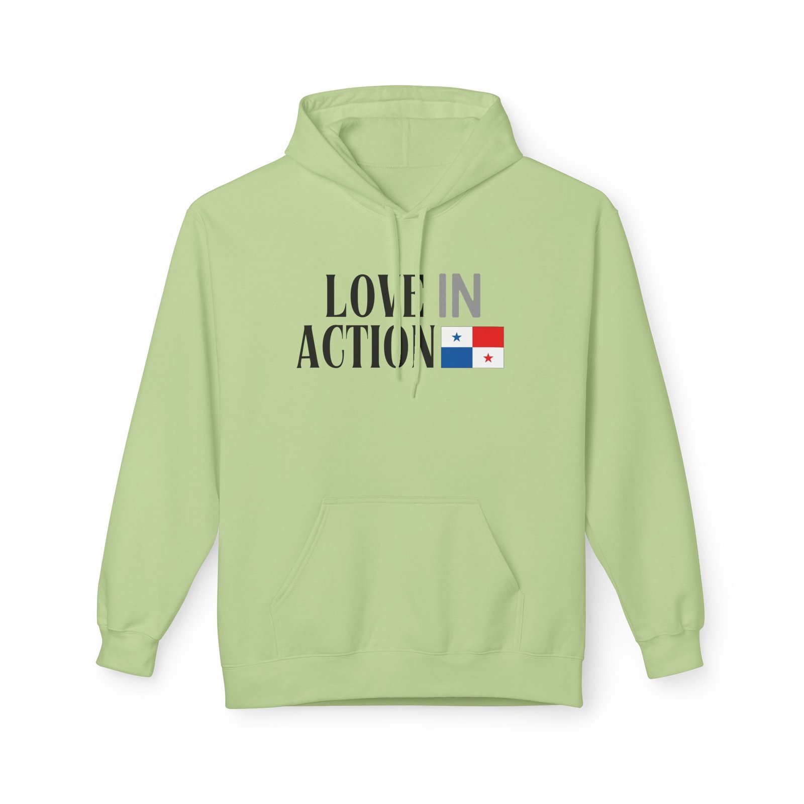 Love in Action Fleece Hoodie - Panama - Image 9
