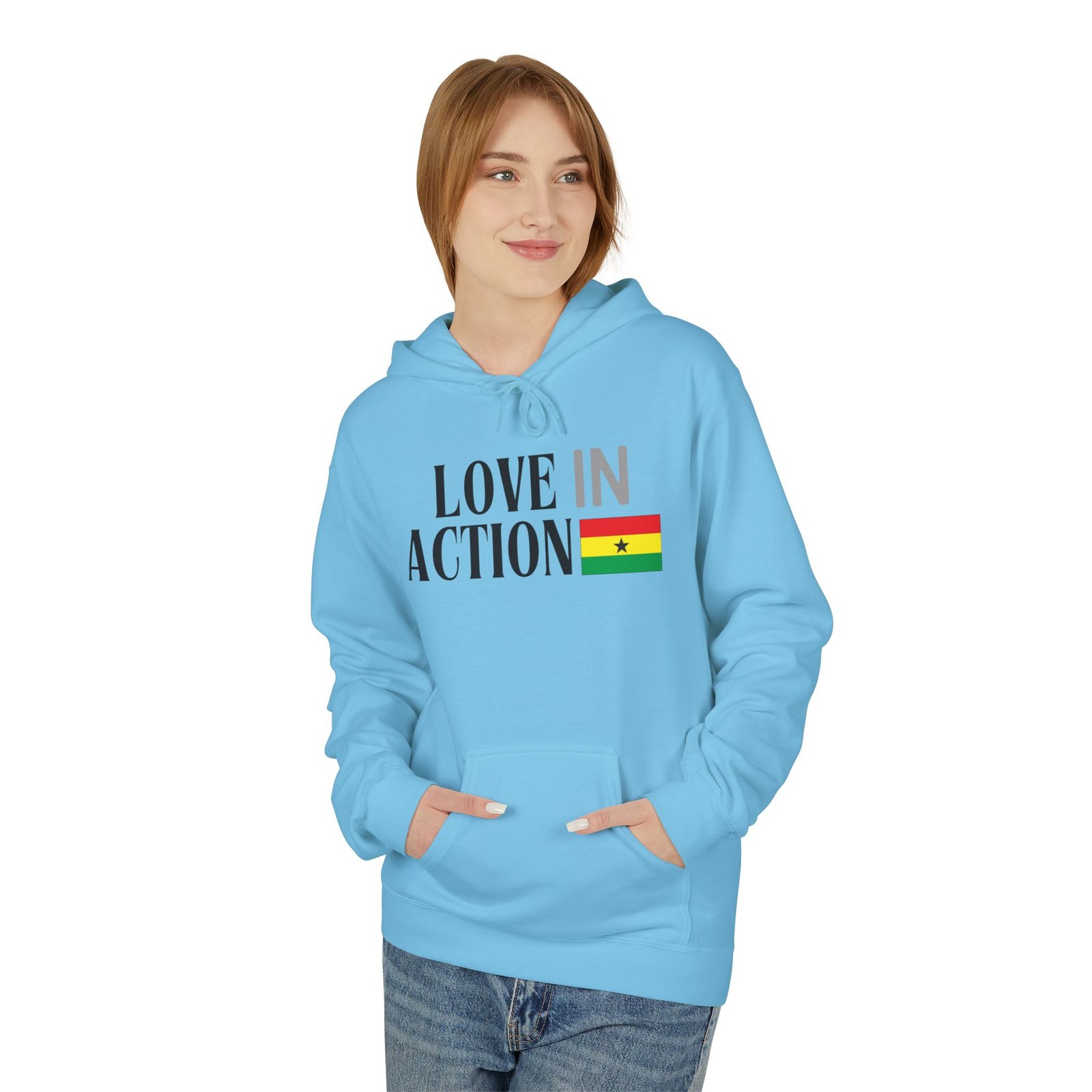 Love in Action Fleece Hoodie - Ghana - Image 15
