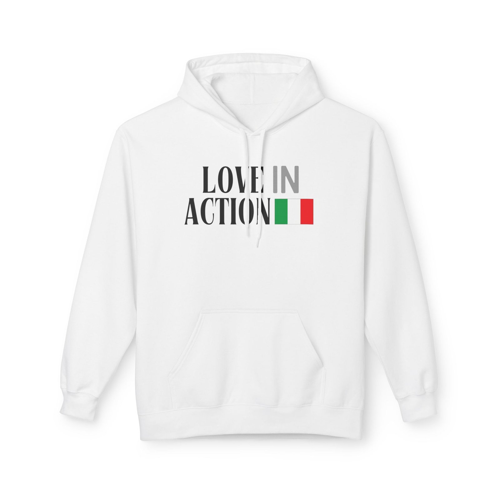 Love in Action Fleece Hoodie - Italy