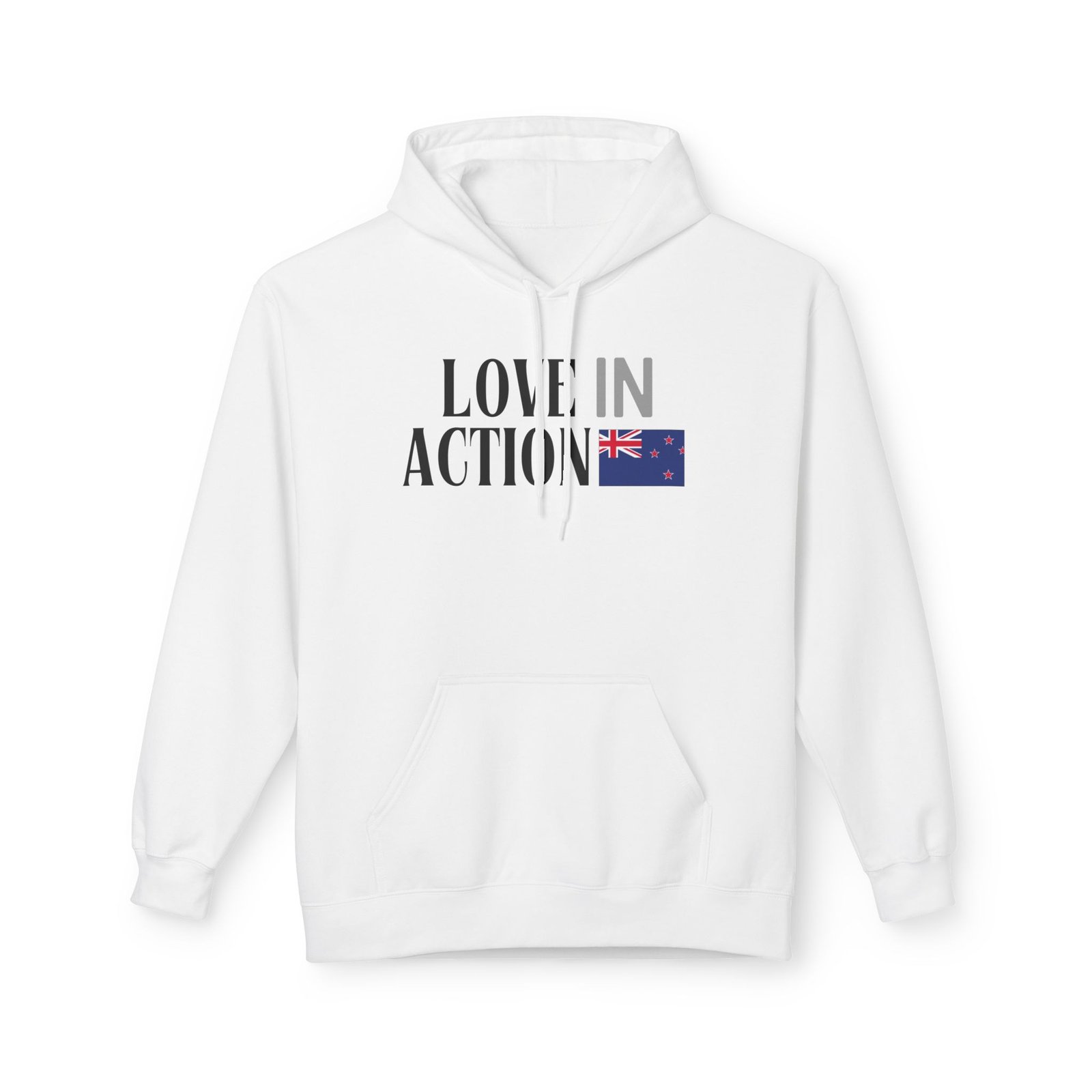 Love in Action Fleece Hoodie - New Zealand