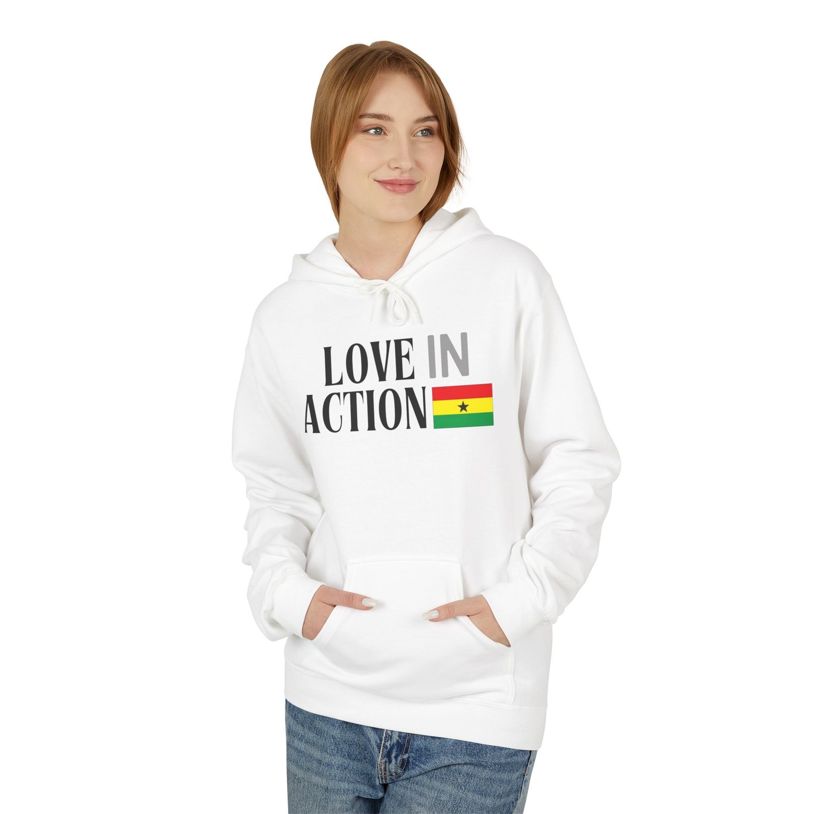 Love in Action Fleece Hoodie - Ghana - Image 3