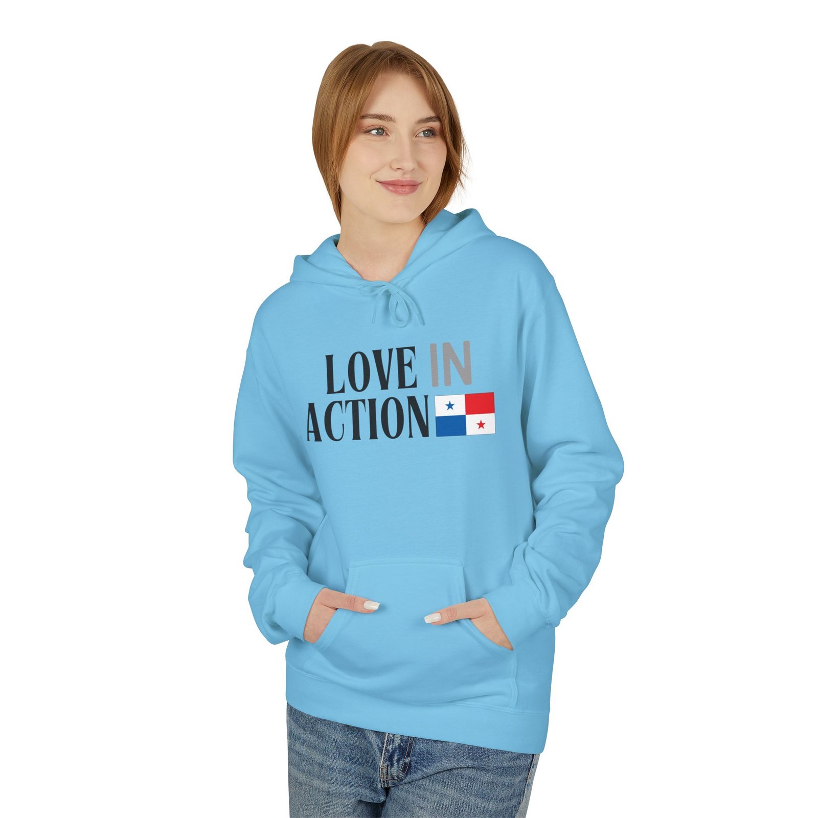 Love in Action Fleece Hoodie - Panama - Image 15