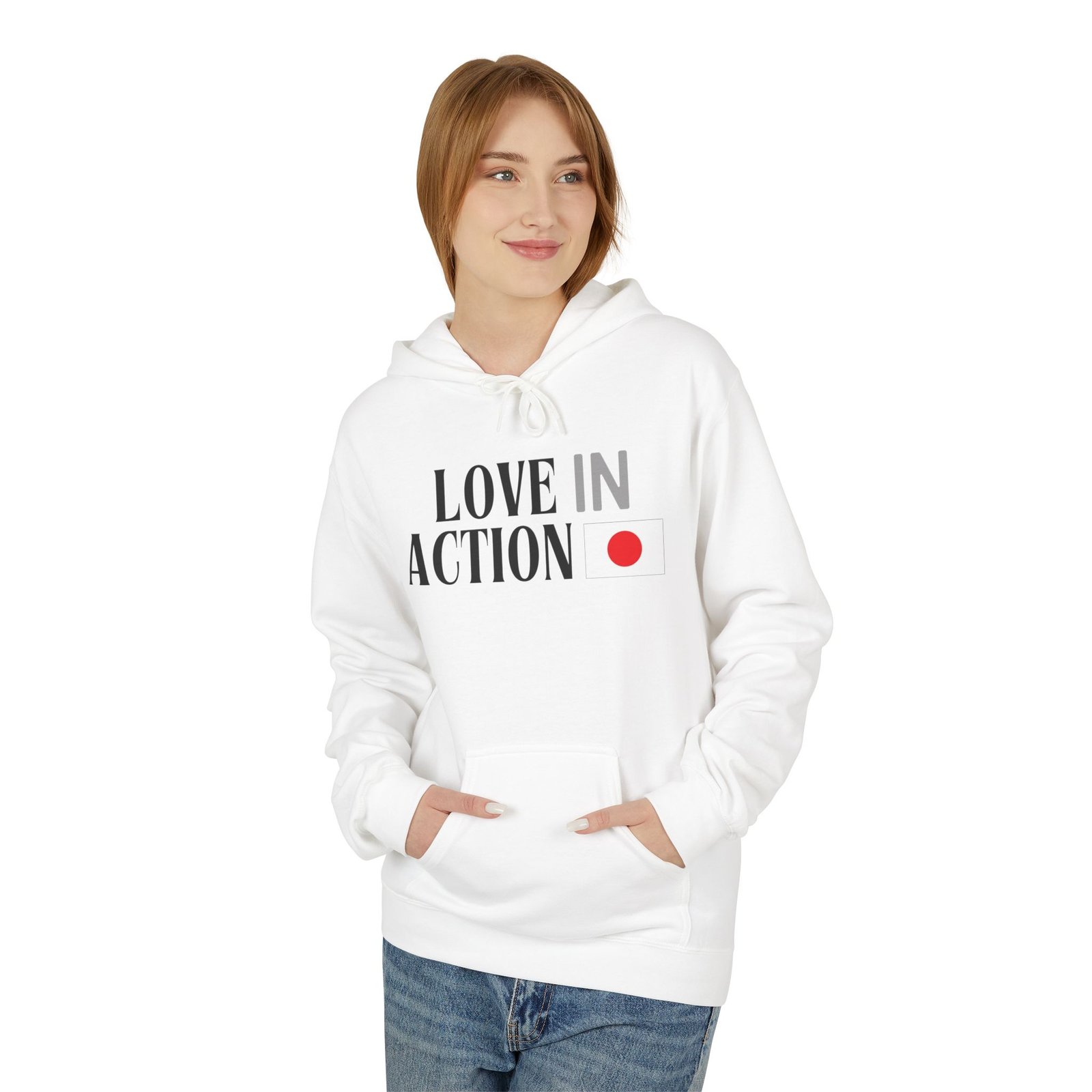 Love in Action Fleece Hoodie - Japan - Image 3