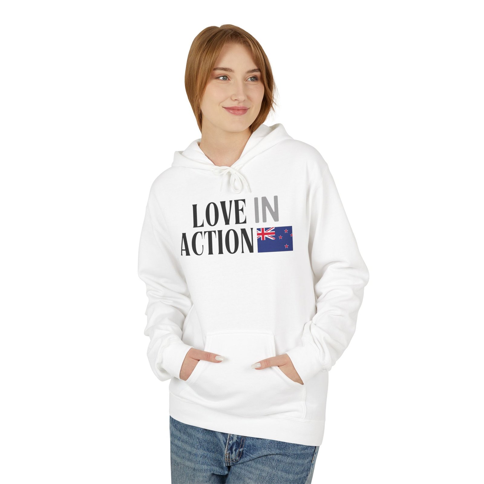 Love in Action Fleece Hoodie - New Zealand - Image 3