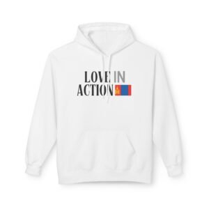 Love in Action Fleece Hoodie - Mongolia