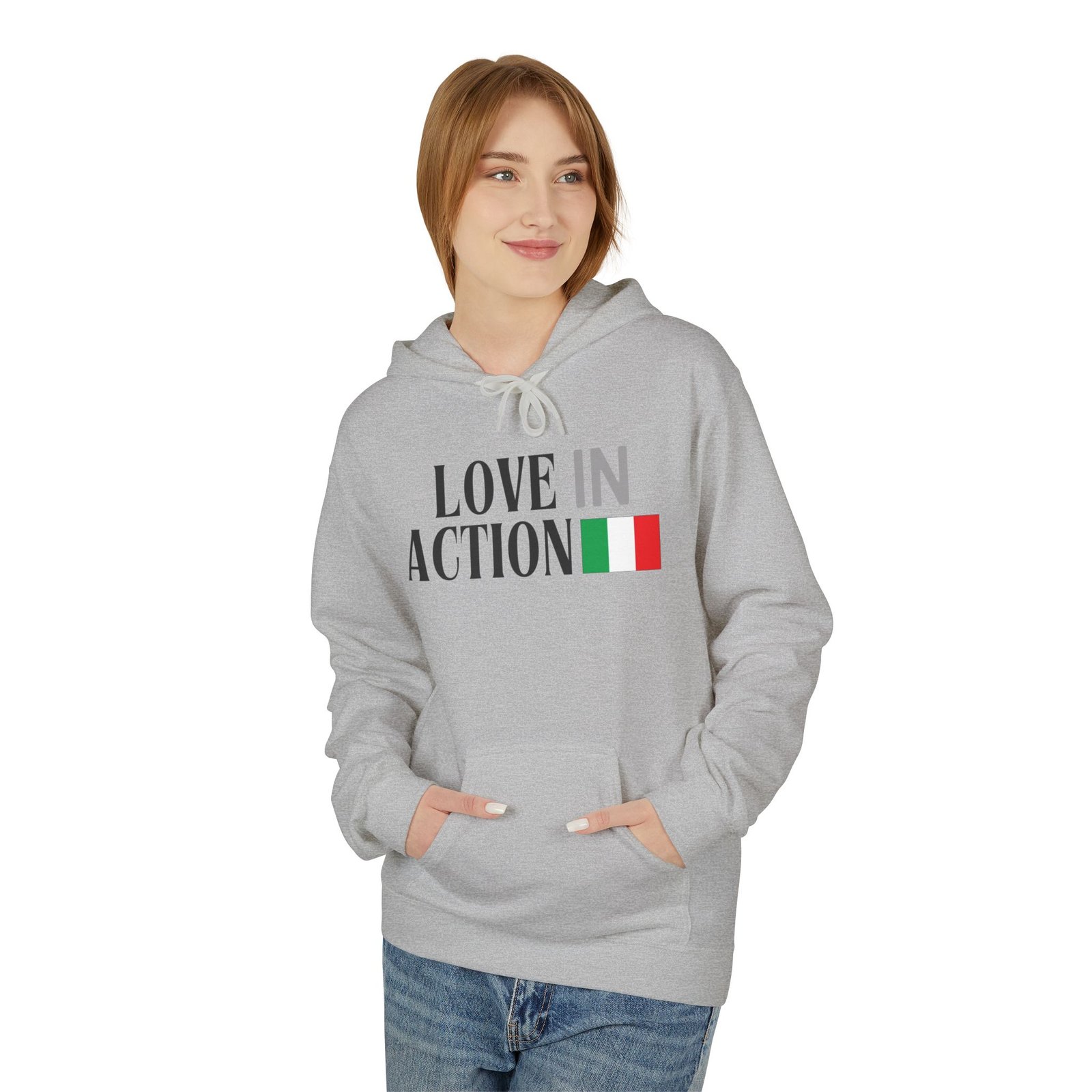 Love in Action Fleece Hoodie - Italy - Image 7