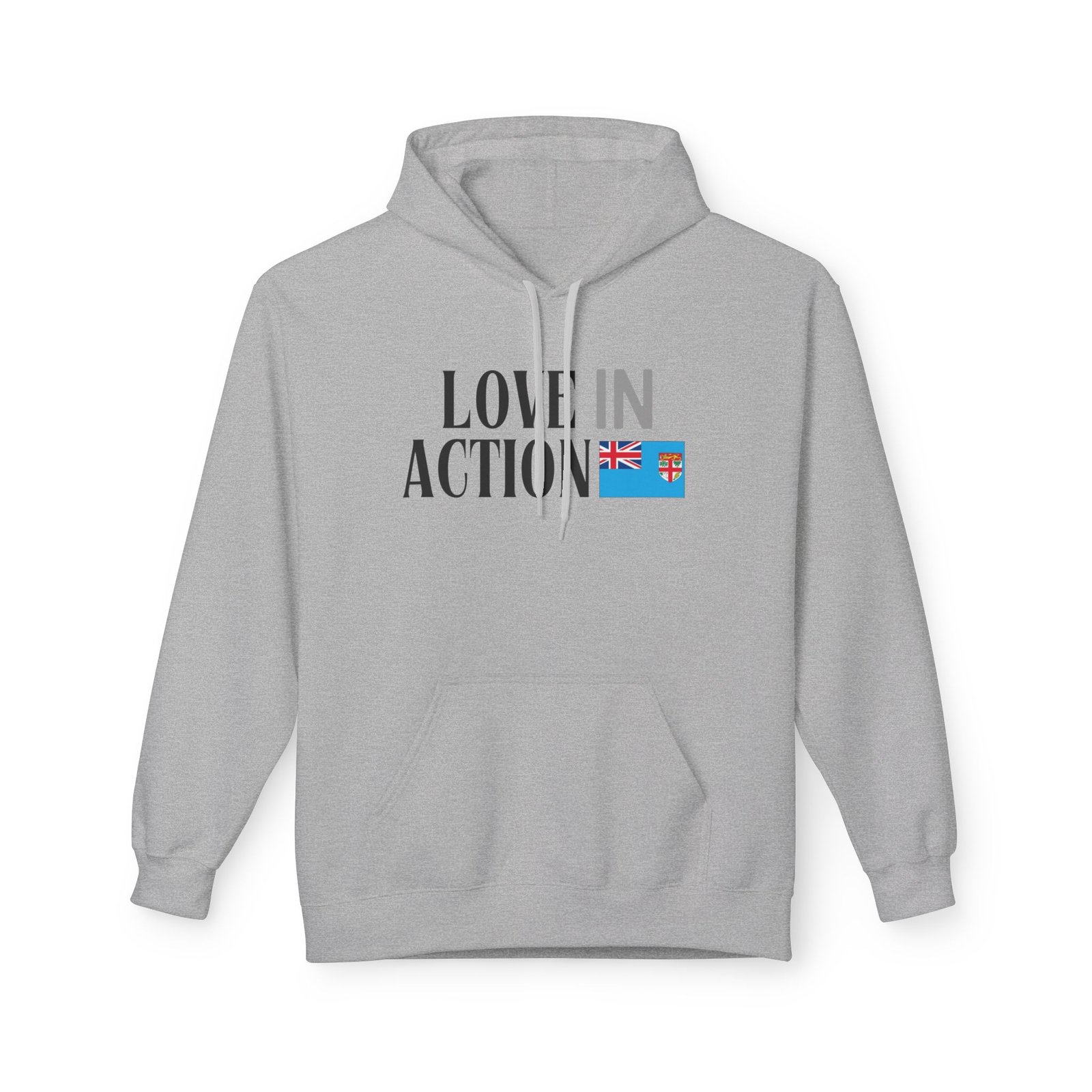 Love in Action Fleece Hoodie - Fiji - Image 5