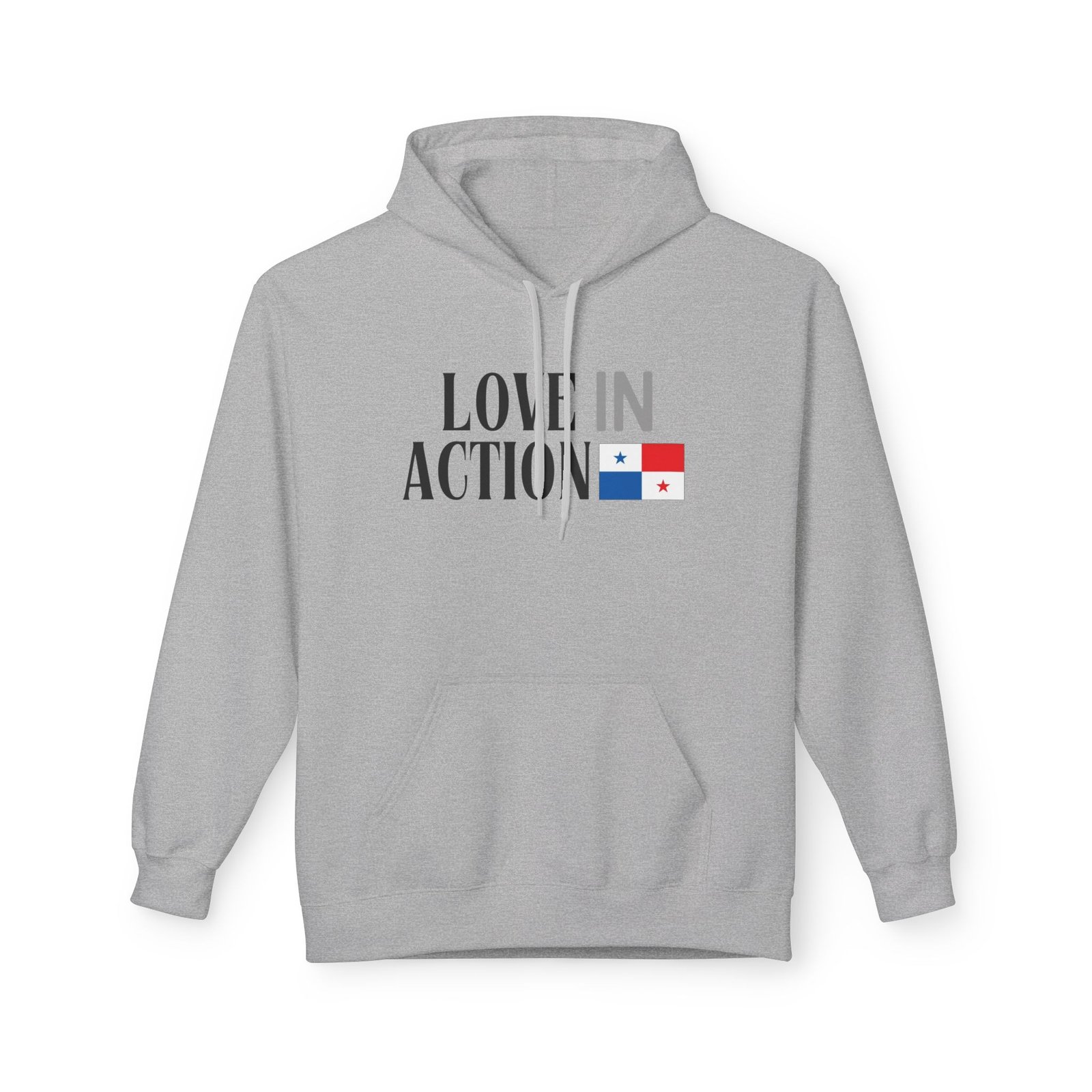 Love in Action Fleece Hoodie - Panama - Image 5